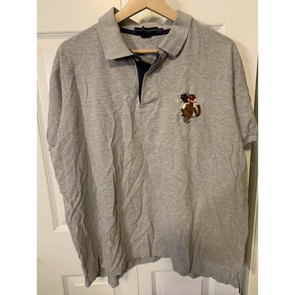 US Polo Assn Shirt Men's Sz XL Gray Big Pony - Picture 6 of 8